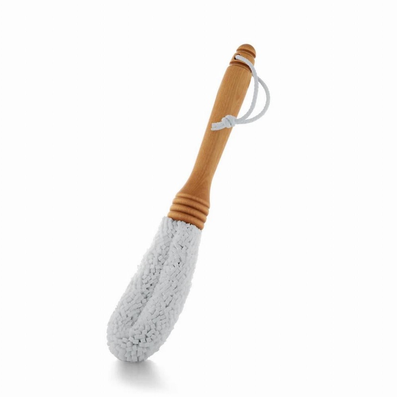 Washing Brush Flat Sponge Stemware w/Wooden Handle by Brushtech