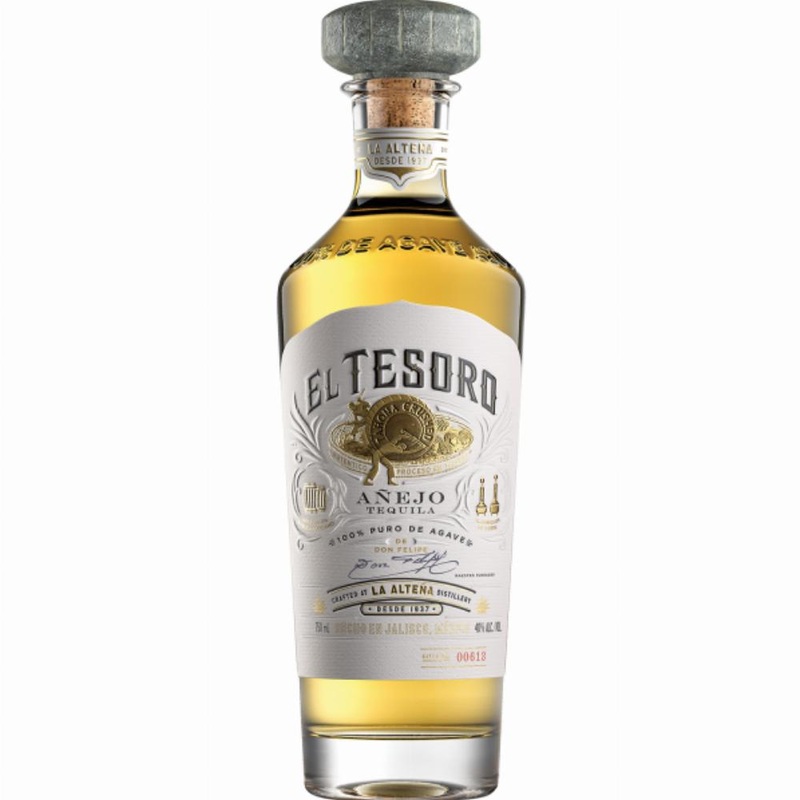 El Tesoro Tequila Anejo 100% Puro de Agave 80 Proof 750ml