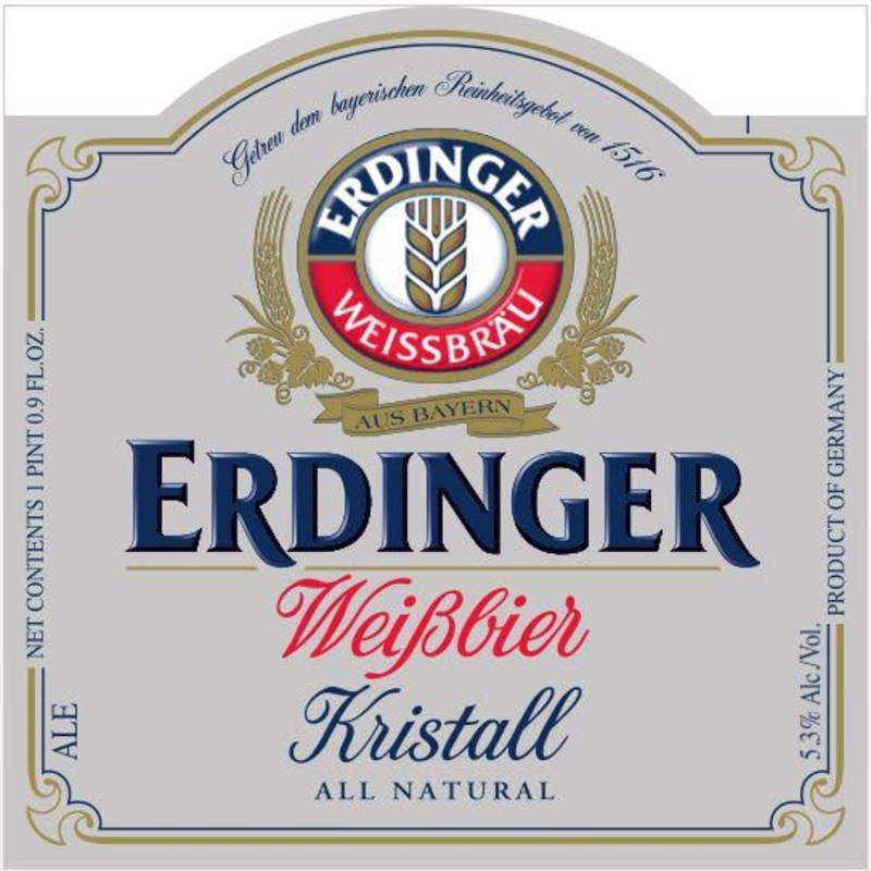 ERDINGER KRISTALLKLAR WHEAT BEER 500 mL (12)