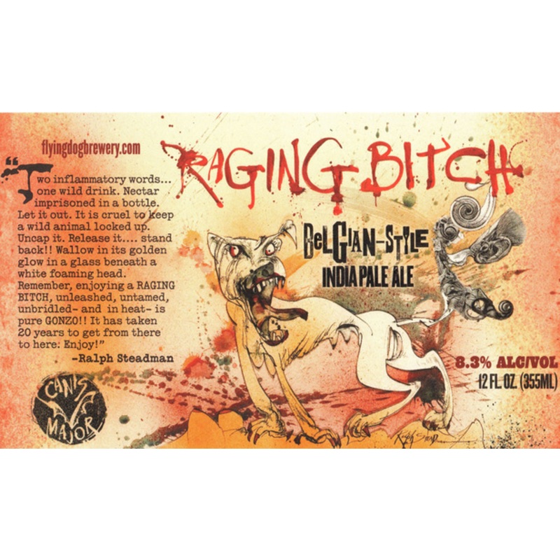 FLYING DOG RAGING BITCH BELGIAN IPA 4/6PK 12 oz (24)