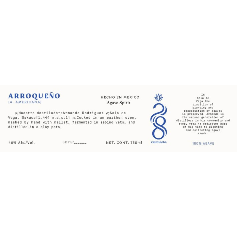 Veintiocho Arroqueno Agave Spirit