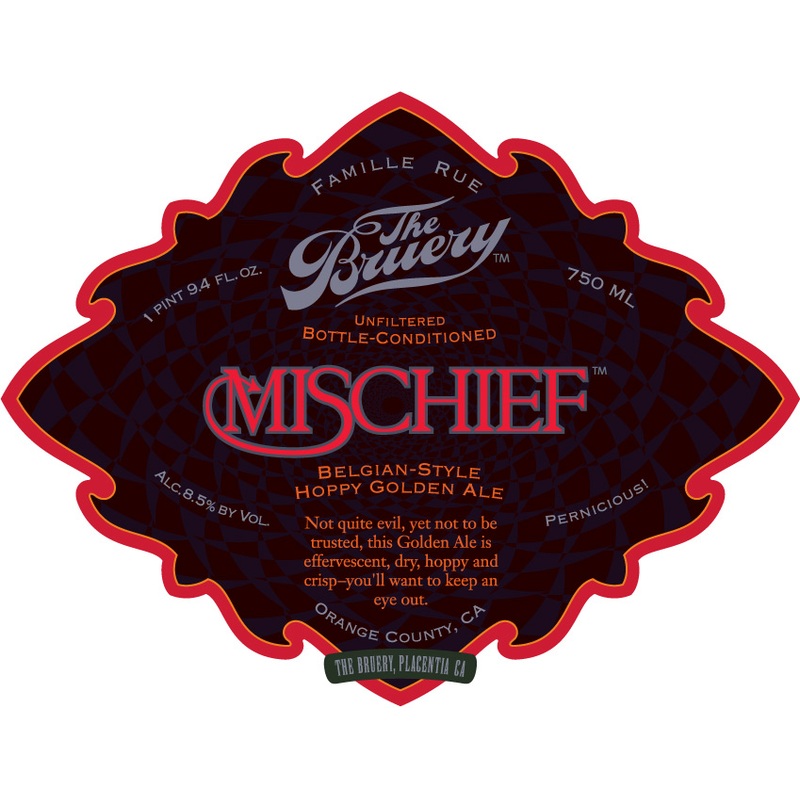 BRUERY MISCHIEF HOPPY BELGIAN GOLDEN ALE 6/4PK CANS 16 oz (24)