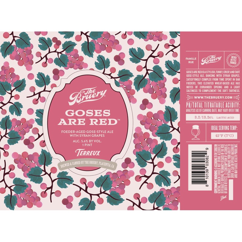 BRUERY TERREUX GOSES ARE RED 6/4PK CANS 16 oz (24)