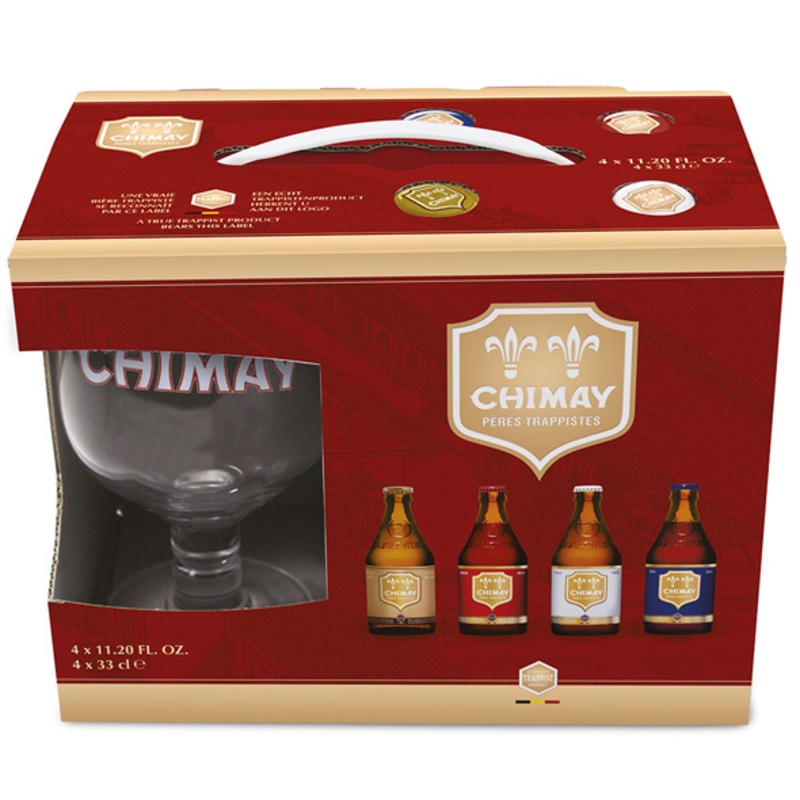 CHIMAY QUADRILOGY PACK 4 TYPES W/1 GLASS 6 PER CASE 11.2 oz (24)
