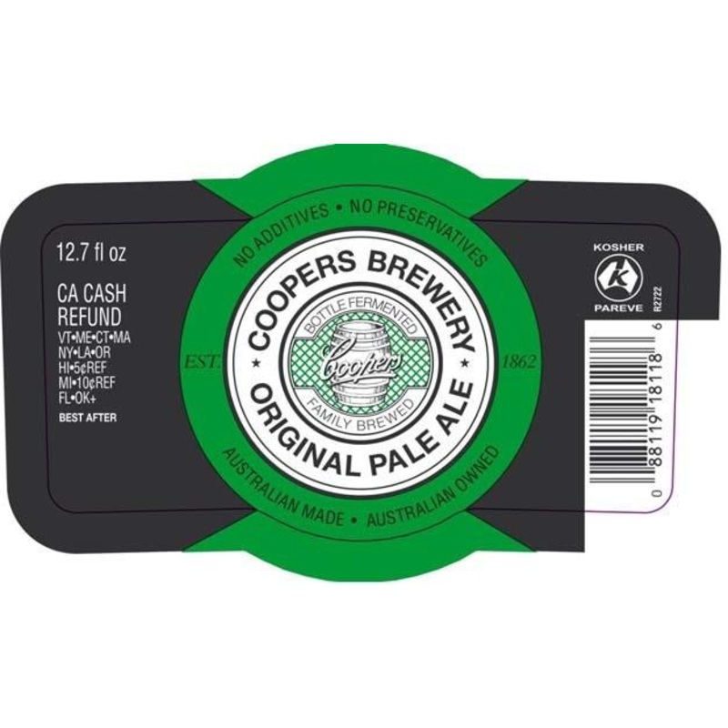 COOPERS ORIGINAL PALE ALE 4/6PK (green ) 375 mL (24)