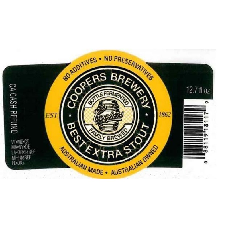 COOPERS STOUT 4/6PK (yellow lbl) 375 mL (24)