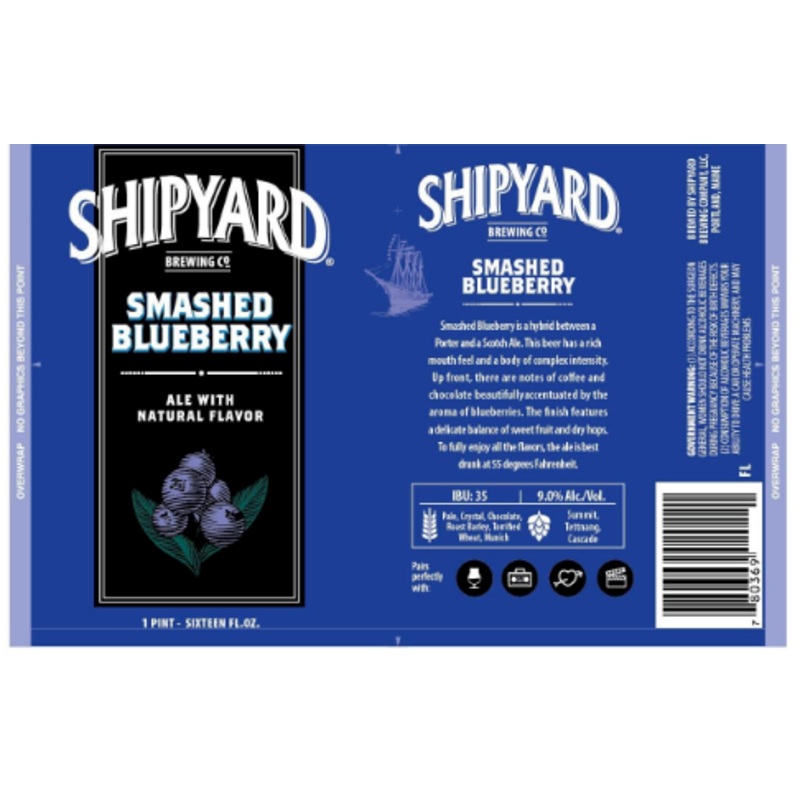 SHIPYARD SMASHED BLUEBERRY 6/4PK CANS 16 oz