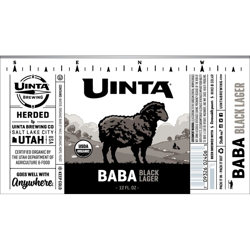 UINTA BABA BLACK LAGER 4/6PK CANS 12 oz