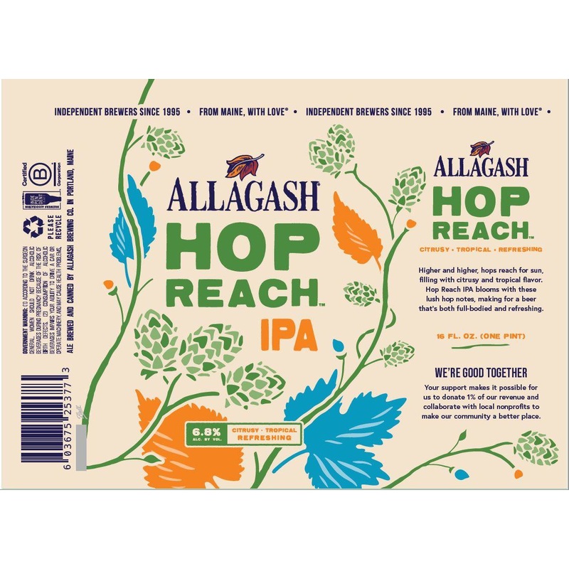 ALLAGASH HOP REACH IPA 4/6PK CANS 12 oz (24)