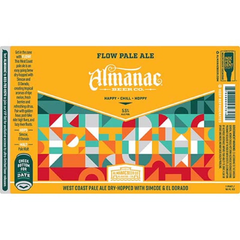 ALMANAC FLOW WEST COAST PALE ALE 6/4PK CANS 16 oz (24)