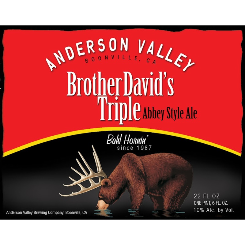 ANDERSON VALLEY BROTHERS DAVID TRIPLE 6/4PK CANS 12 oz (24)