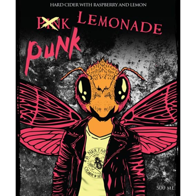 B. NEKTAR PUNK LEMONADE RASPBERRY LEMON CIDER 6/4PK CANS 12 oz (24)