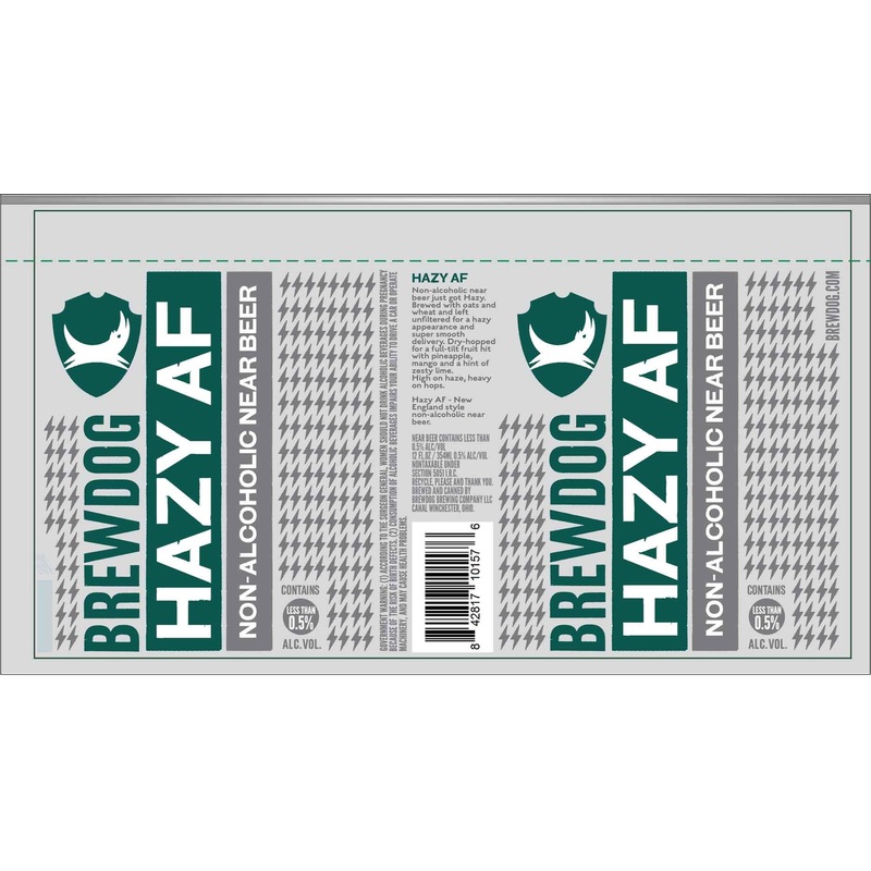 BREWDOG HAZY AF NON-ALCOHOLIC IPA 4/6PK CANS 12 oz (24)