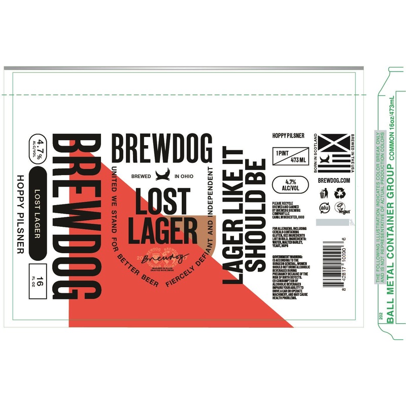 BREWDOG LOST LAGER 2/12PK CANS 12 oz (24)