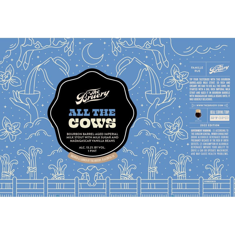 BRUERY ALL THE COWS BARREL AGED IMPERIAL MILK STOUT CANS 16 oz (12)