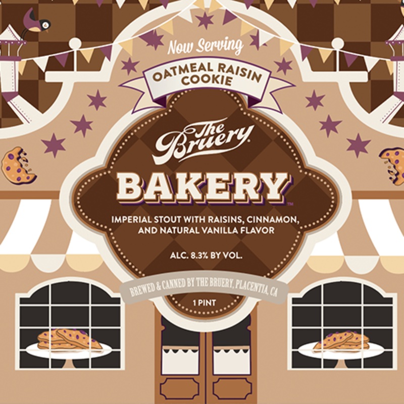 BRUERY BAKERY: OATMEAL RAISIN COOKIE 6/4PK CANS 16 oz (24)