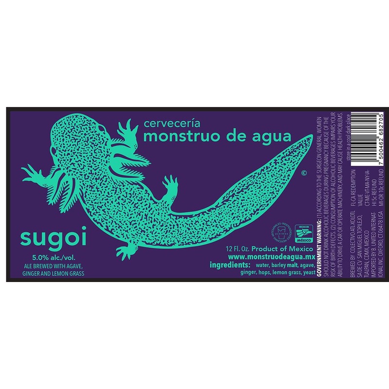 MONSTRUO DE AGUA SUGOI AGAVE BLONDE 6/4PK 12 oz (24)
