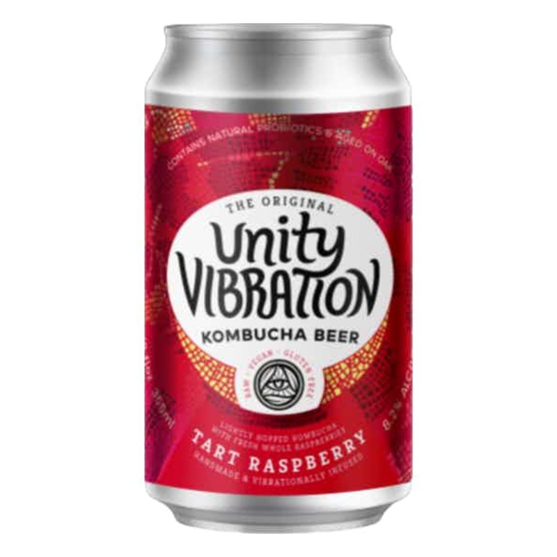 UNITY VIBRATION TART RASPBERRY HARD KOMBUCHA CANS 16 oz (12)