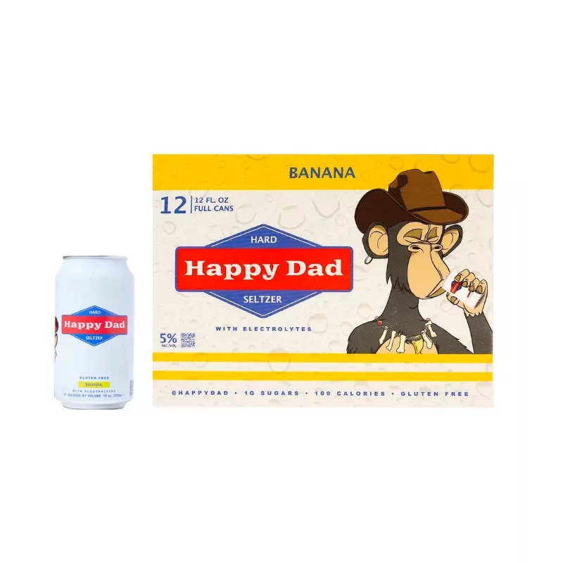 Happy Dad Banana Hard Seltzer 12-Pack