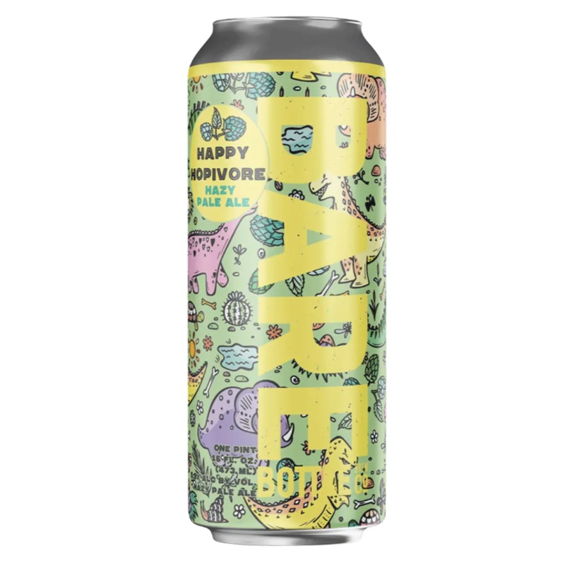 Happy Hopivore Hazy Pale Ale by Barebottle Brewing Company 16oz