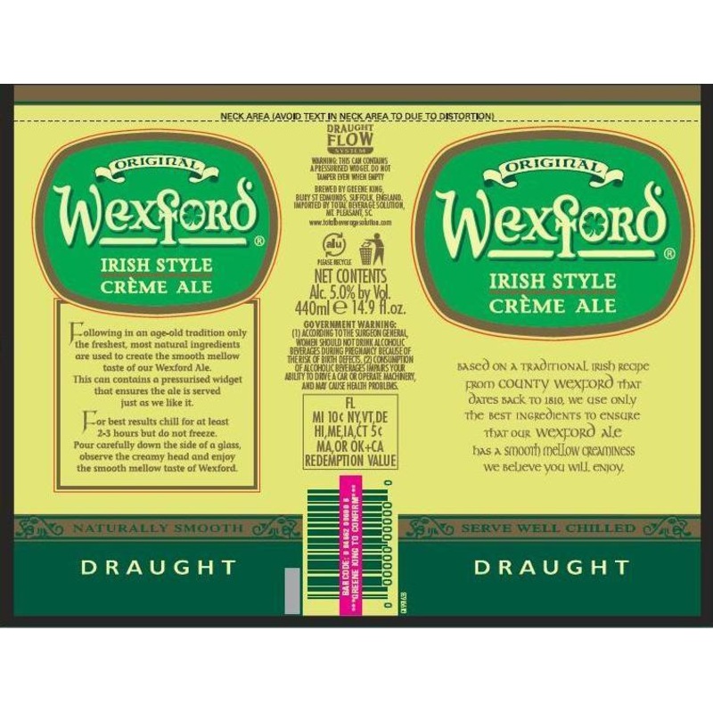 WEXFORD NITRO IRISH CREAM ALE CANS 6/4PK 14.9 oz (24)