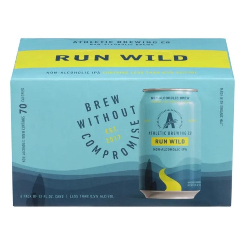Athletic Brewing Co Run Wild Non-Alcoholic IPA 6 Pack