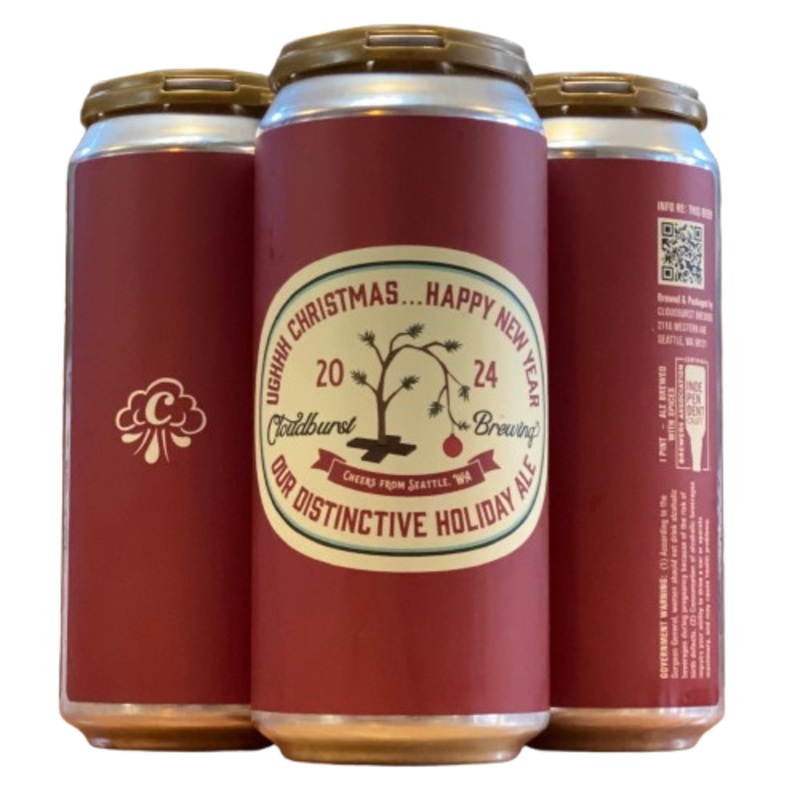 Cloudburst Brewing  Distinctive Holiday Ale Spiced Winter Warmer 16oz