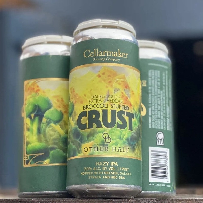 Double Dough, Extra Cheddar, Broccoli Stuffed Crust by Cellarmaker Brewing Company 16 oz