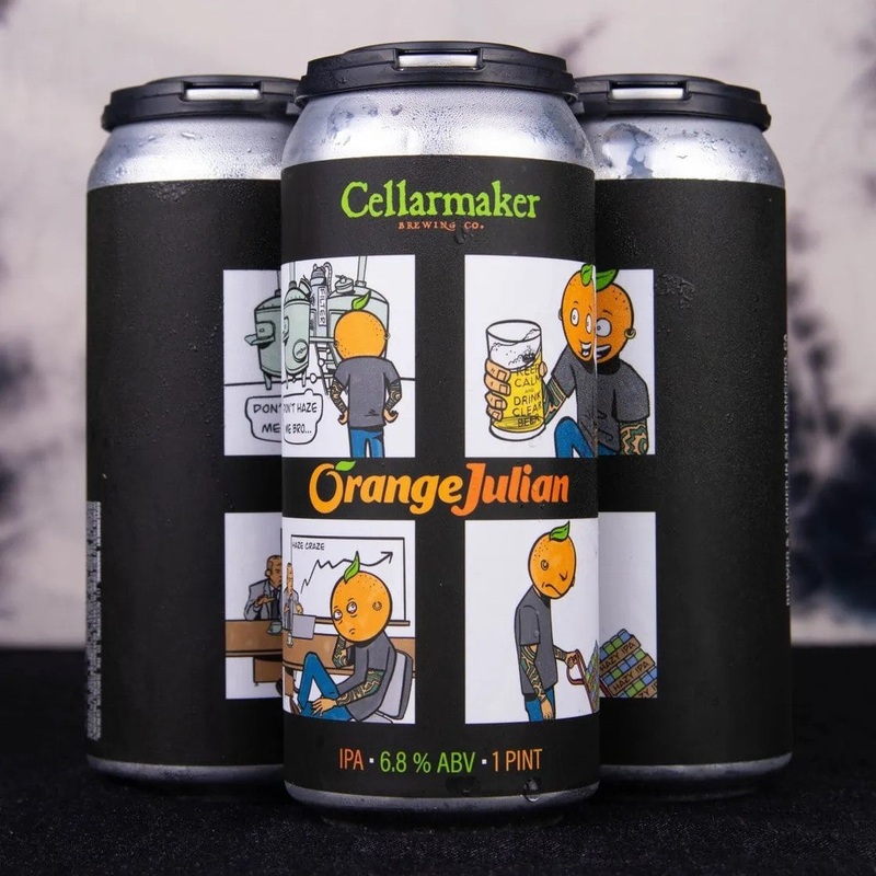 Orange Julian Hazy IPA by Cellarmaker Brewing Company 16 oz