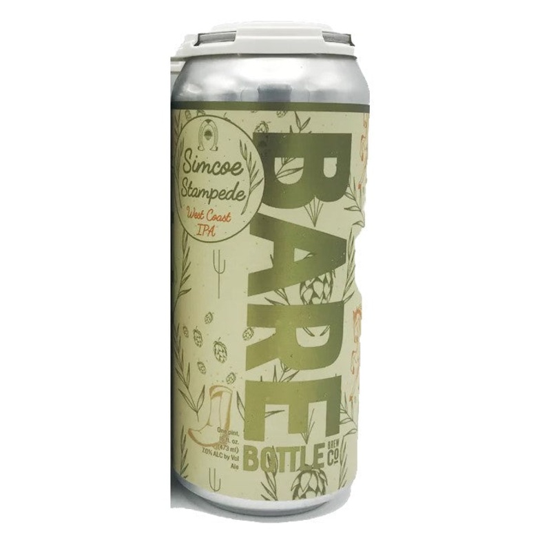 Simco Stampede West Coast IPA by Barebottle Brewing Company 16 oz