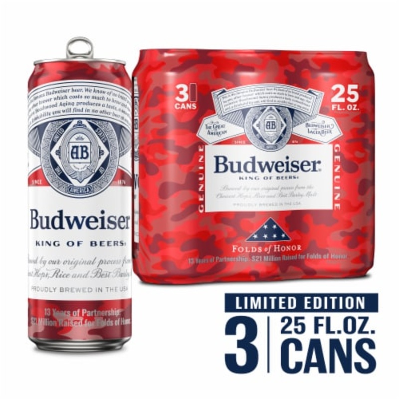 Budweiser 25oz 3 Pack Can