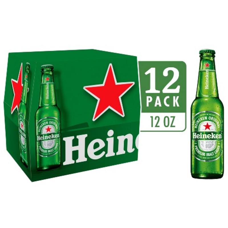 Heineken Premium Lager 12oz 12 Pack Bottles