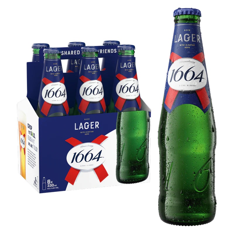 Kronenbourg 1664 11.2oz 6 Pack Bottles