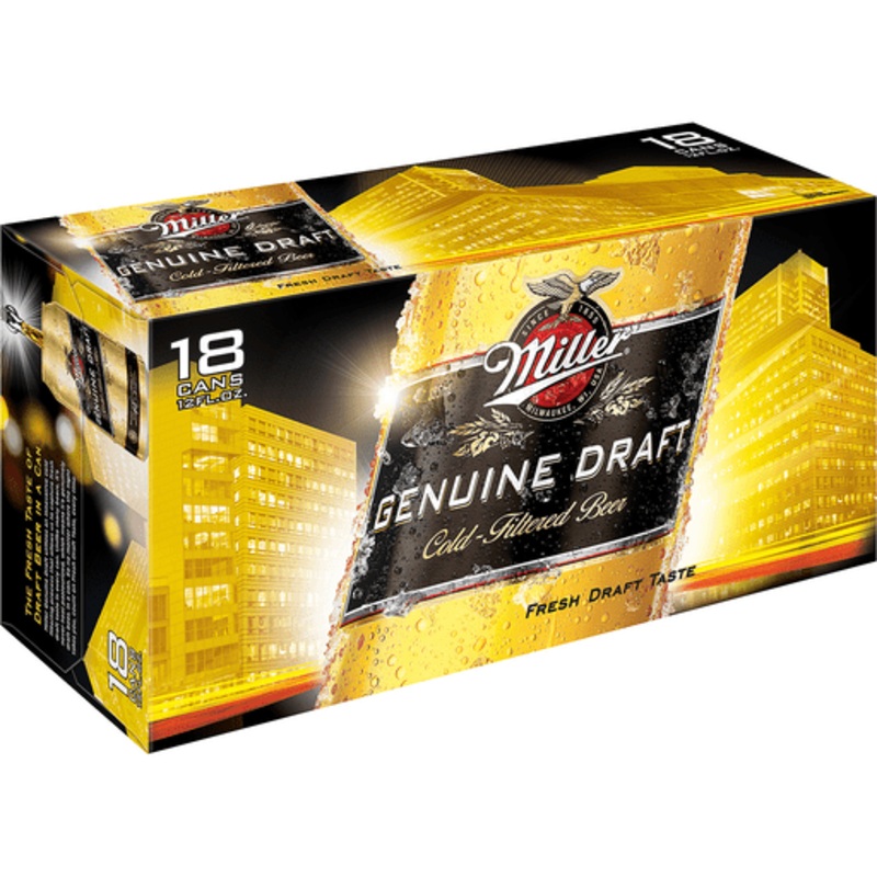 Miller Genuine Draft 12oz 18Pack Can