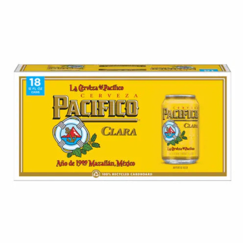 Pacifico 12oz 18pack Cans