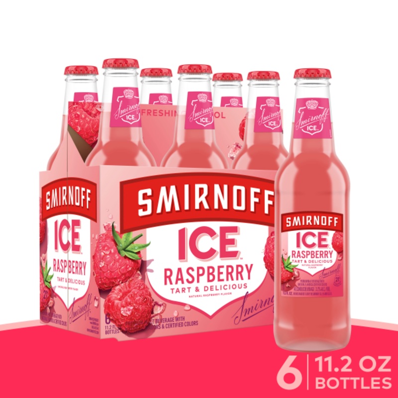 Smirnoff Ice Raspberry 11.2oz 6 Pack Bottles
