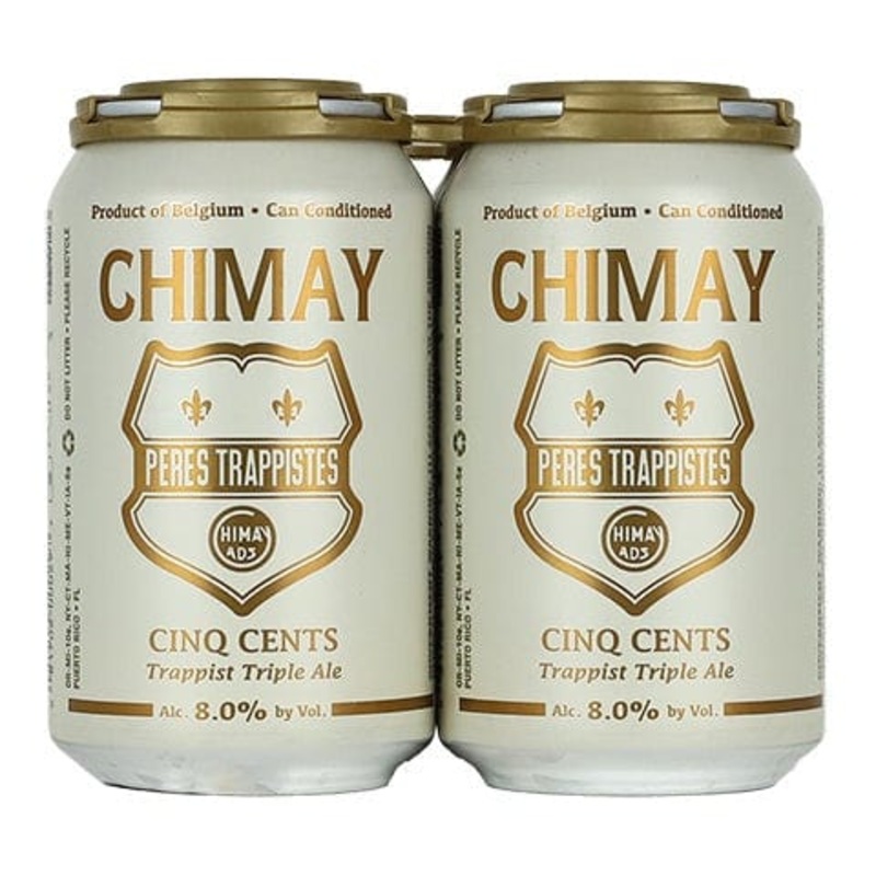 CHIMAY CINQ CENTS WHITE 4PK CANS