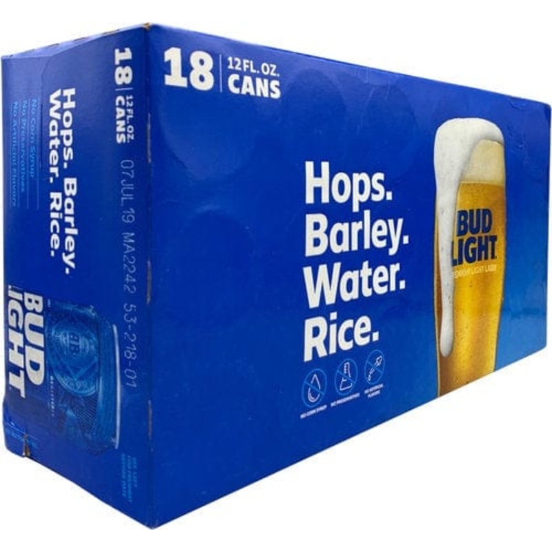 BUD LIGHT 18PK 12 OZ CAN