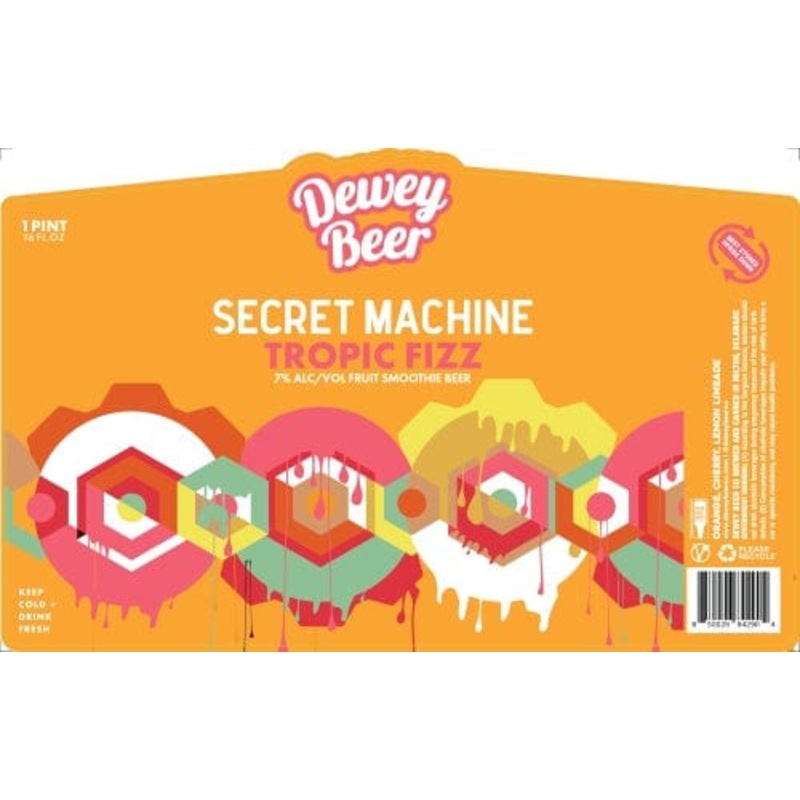 DEWEY BEER CO. SM TROPIC FIZZ 4PK