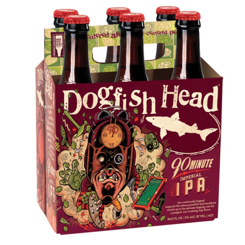 DOGFISH 90 MINUTE IPA 6PK BTL