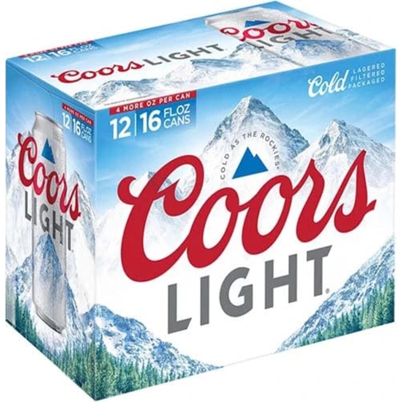 COORS LIGHT 12PK 16OZ CAN