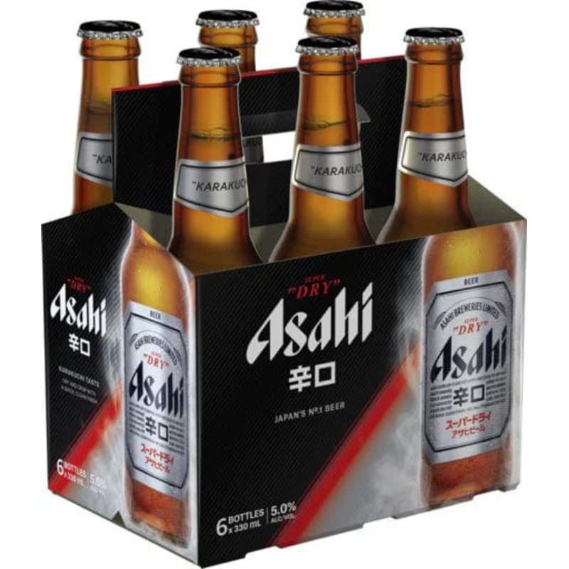 ASAHI DRY BEER 6PK BTL