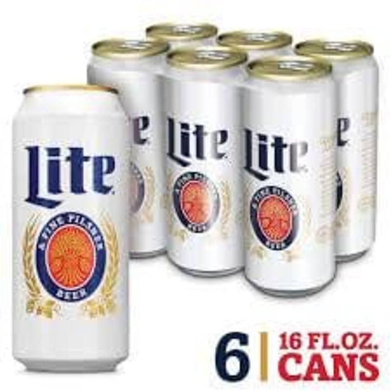 MILLER LITE 6PK 16OZ CAN